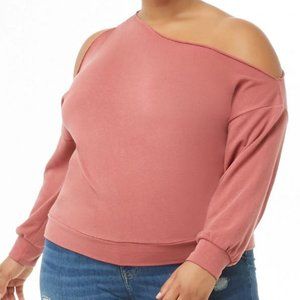 Forever 21 Rose One Shoulder Top - Size 2X